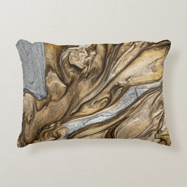 glamour 002 vloeibare bruine kleuren accentkussens accent kussen (Voorkant)