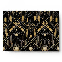 Glamour Art Deco bruiloft envelop