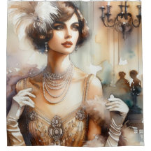  Glamour Art Deco Douchegordijn