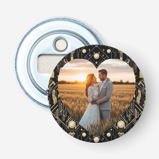 Glamour Art Deco Wedding Bottle Opener (Voorkant)