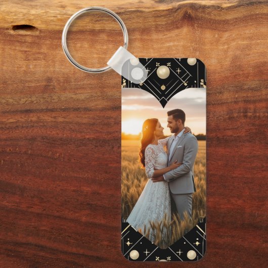 Glamour Art Deco Wedding Sleutelhanger (Voorkant)