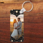  Glamour Art Deco Wedding Sleutelhanger (Achterkant)