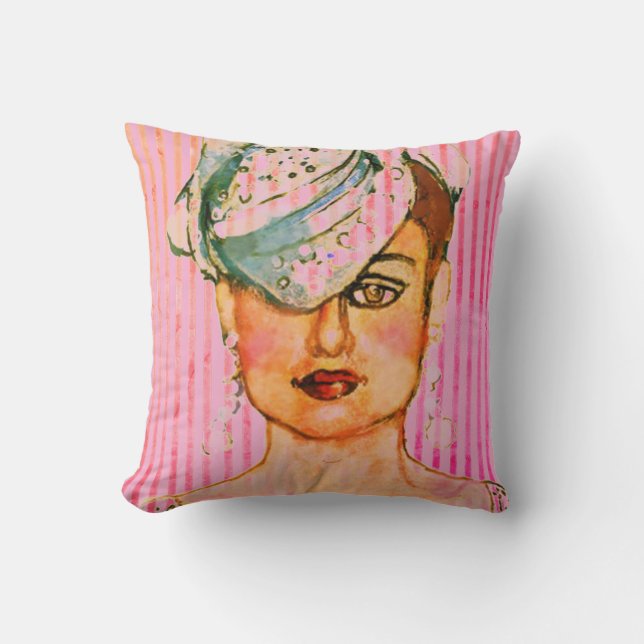 Glamour Art Paris High Fashion Model  Throw Pillow Kussen (Voorkant)
