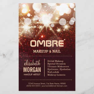 Glamour Beauty - Stijlvolle Gold Glitter Sparkles Flyer