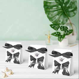 Glamour Black Gold Bow Afstuderen Bedankdoosjes