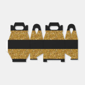 Glamour Black Stripes met Gold Glitter Printen Bedankdoosjes (Uitgevouwen)