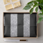 Glamour Black Stripes met Silver Glitter Gedrukt Tissuepapier (Geschenk)