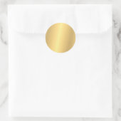 Glamour Blank Sjabloon Elegant Faux Gold Creatief Ronde Sticker (Tas)