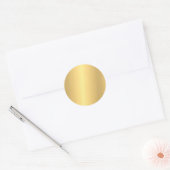 Glamour Blank Sjabloon Elegant Faux Gold Creatief Ronde Sticker (Envelop)