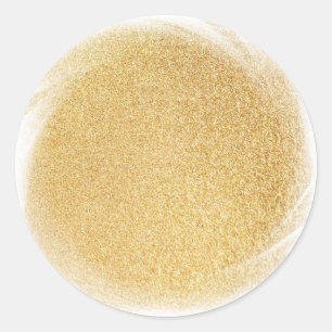 Glamour Blank Sjabloon Elegante Faux Gold Glitter Ronde Sticker