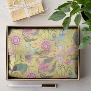 Glamour Bloem Geel Tissuepapier