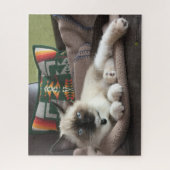 Glamour Blue Eyed Siamese Kitten Foto Legpuzzel (Verticaal)