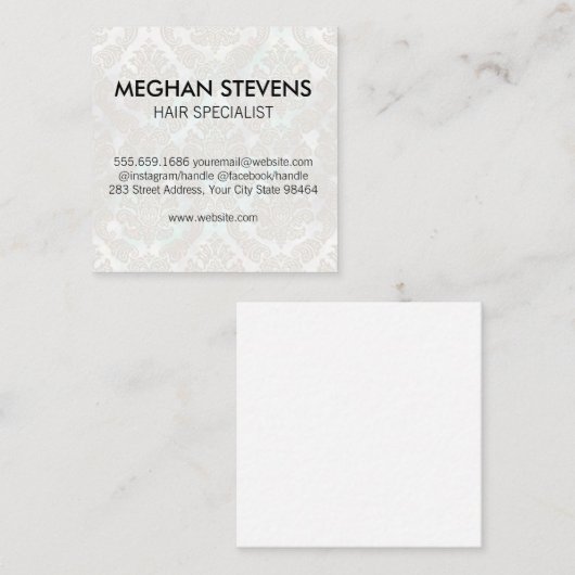 Glamour Bokeh en glitter haar en schoonheid Afsprakenkaartje (Voorkant / Achterkant)