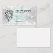 Glamour Bokeh Hair en Beauty Logo Afsprakenkaartje (Voorkant / Achterkant)