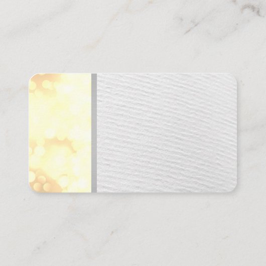 Glamour Bokeh Huwelijksplanner (goud) Afsprakenkaartje (Achterkant)