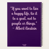 Glamour Bunny Rabbit Paarse Roze Whimsical Floral Planner (Achterkant)