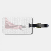 Glamour Cat in roze 2 Bagagelabel (Achterkant horizontaal)