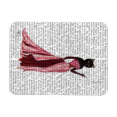 Glamour Cat in roze 2 Magneet (Horizontaal)