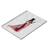 Glamour Cat in roze 2 Notitieboek (Linkerzijde)