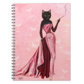 Glamour Cat in roze Notitieboek (Voorkant)