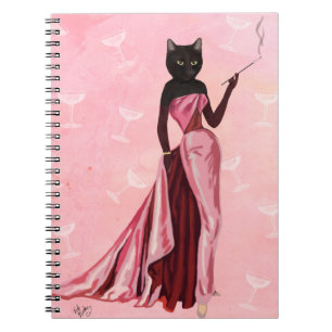 Glamour Cat in roze Notitieboek