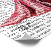 Glamour Cat in roze Poster (Hoek)