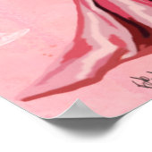 Glamour Cat in roze Poster (Hoek)