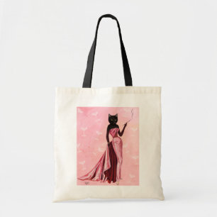 Glamour Cat in roze Tote Bag