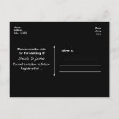 Glamour Chic Gold Faux Folie Bewaar de datum foto Aankondigingskaart (Achterkant)