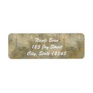 Glamour Chic Gouden Nep Folie Uitnodiging Etiket