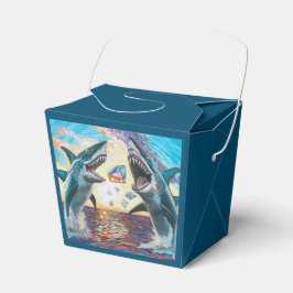 Glamour Chomp-Shark Breaking voor glanzende Parelt Bedankdoosjes