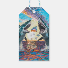 Glamour Chomp-Shark Breaking voor glanzende Parelt Cadeaulabel