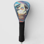 Glamour Chomp-Shark Breaking voor glanzende Parelt Golfheadcover (Voorkant)