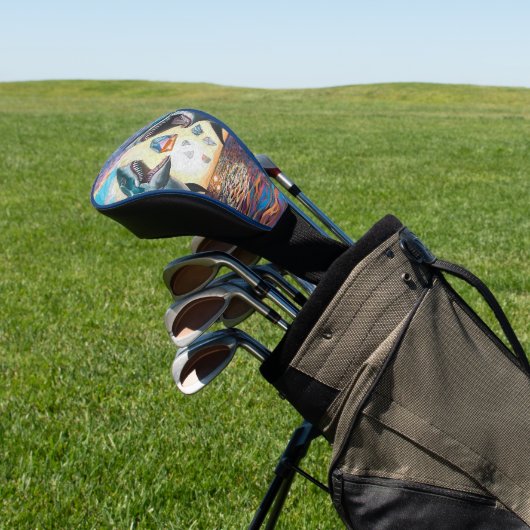 Glamour Chomp-Shark Breaking voor glanzende Parelt Golfheadcover (Insitu)