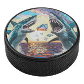 Glamour Chomp-Shark Breaking voor glanzende Parelt Hockey Puck (3/4)