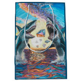 Glamour Chomp-Shark Breaking voor glanzende Parelt Medium Cadeauzakje (Voorkant)