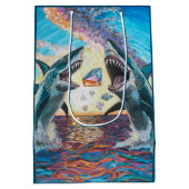Glamour Chomp-Shark Breaking voor glanzende Parelt Medium Cadeauzakje (Achterkant)