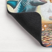 Glamour Chomp-Shark Breaking voor glanzende Parelt Muismat (Hoek)