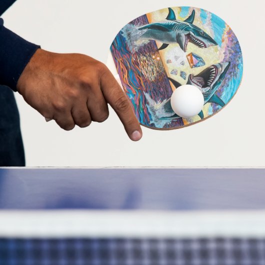 Glamour Chomp-Shark Breaking voor glanzende Parelt Tafeltennisbatje (Insitu)