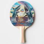 Glamour Chomp-Shark Breaking voor glanzende Parelt Tafeltennisbatje (Voorkant)