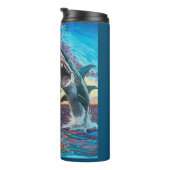 Glamour Chomp-Shark Breaking voor glanzende Parelt Thermosbeker (Geroteerd rechts)