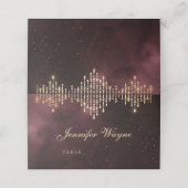 Glamour Deco Bourgondië Vintage trouwkaarten Plaatskaartje (Buitenkant ongevouwen)