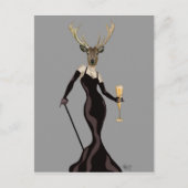 Glamour Deer in Black 2 Briefkaart (Voorkant)