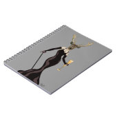 Glamour Deer in Black 2 Notitieboek (Linkerzijde)