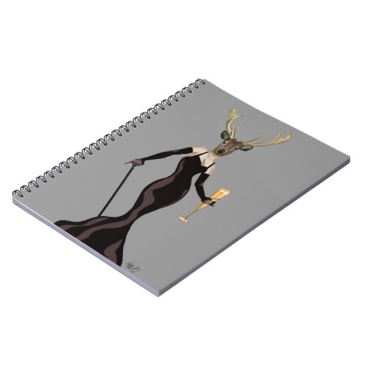Glamour Deer in Black 2 Notitieboek (Linkerzijde)