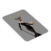 Glamour Deer in Black 3 Magneet (Rechterzijde)