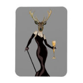 Glamour Deer in Black 3 Magneet (Verticaal)