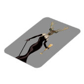 Glamour Deer in Black 3 Magneet (Linkerzijde)