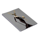 Glamour Deer in Black 3 Notitieboek (Rechterzijde)