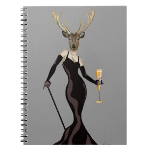 Glamour Deer in Black 3 Notitieboek